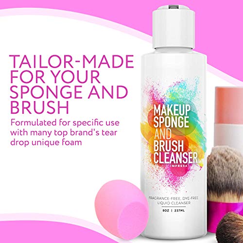 Impresa 8oz Cosmetic Cleanser & Conditioner compatible many foam Makeup Spong...
