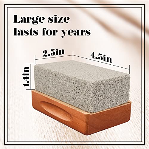 Pumice Sweater Stone with Wooden Handle for Sweater Care - Lint Remover Stone...
