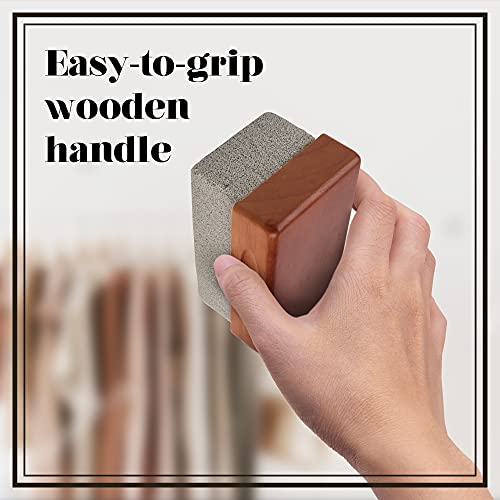 Pumice Sweater Stone with Wooden Handle for Sweater Care - Lint Remover Stone...