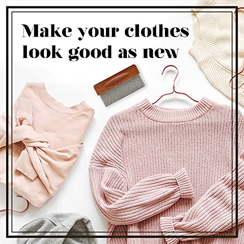 Pumice Sweater Stone with Wooden Handle for Sweater Care - Lint Remover Stone...