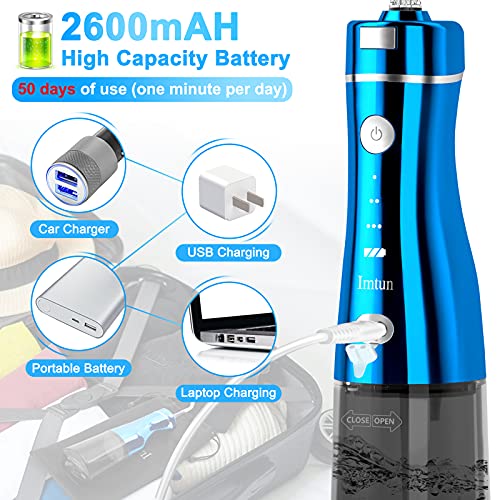 Cordless Water Flosser Teeth Cleaner, IMTUN Portable Oral Irrigator Dental Bl...