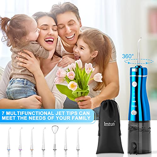 Cordless Water Flosser Teeth Cleaner, IMTUN Portable Oral Irrigator Dental Bl...