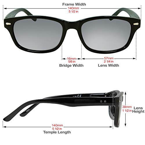In Style Eyes Insight Full Reader Sunglasses, Full Lens Magnification, Classi...
