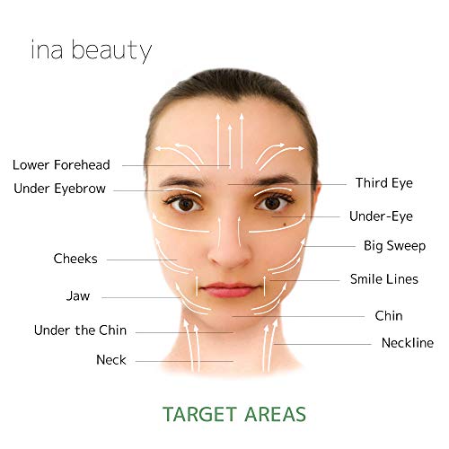 Large Gua Sha Heart by ina beauty - Natural Jade Stone for Face to Lift, Decr...