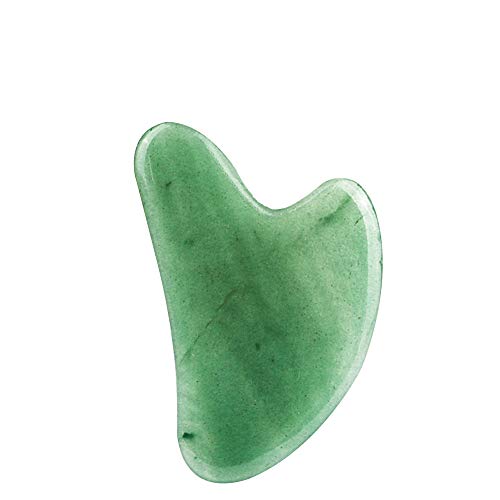 Large Gua Sha Heart by ina beauty - Natural Jade Stone for Face to Lift, Decr...