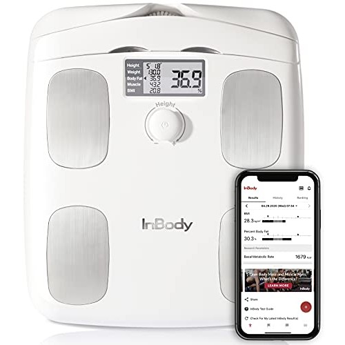 InBody H20B Smart Full Body Composition Analyzer Scale - BMI, Body Fat, Muscl...