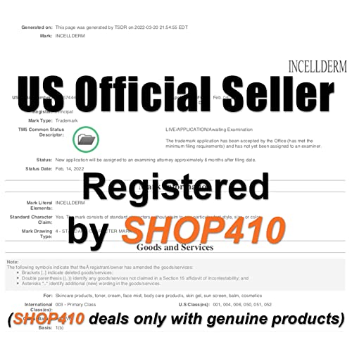 INCELLDERM 8pcs Trial Kit, Includes Clean-up Powder, Cream, Booster, Serum, S...