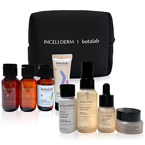 INCELLDERM 8pcs Trial Kit, Includes Clean-up Powder, Cream, Booster, Serum, S...