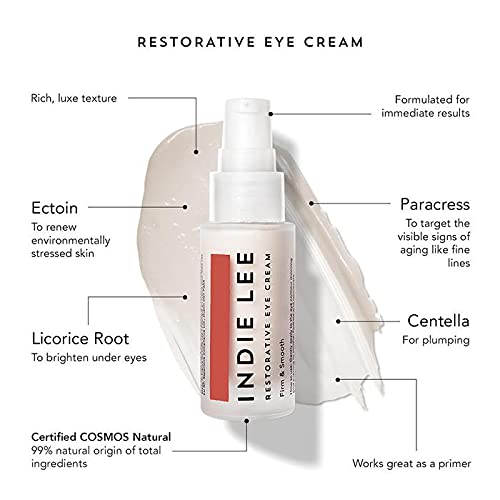 Indie Lee Restorative Eye Cream - Firming Under-Eye Treatment Cream for Wrink...