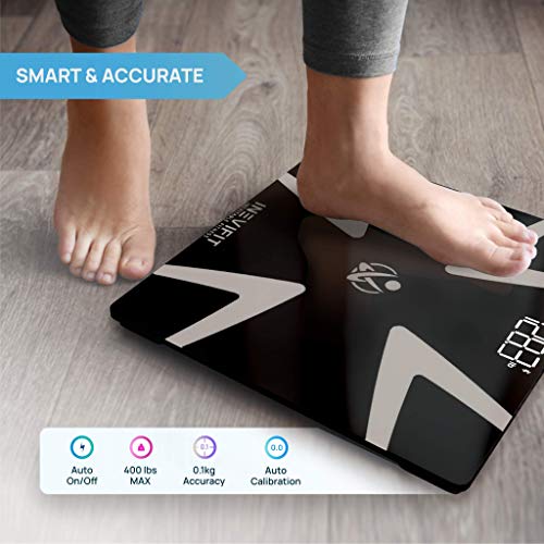 INEVIFIT Smart Body Fat Scale, Highly Accurate Bluetooth Digital Bathroom Bod...