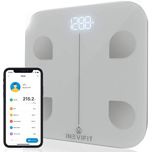 INEVIFIT Smart Body Fat Scale, Highly Accurate Bluetooth Digital Bathroom Bod...