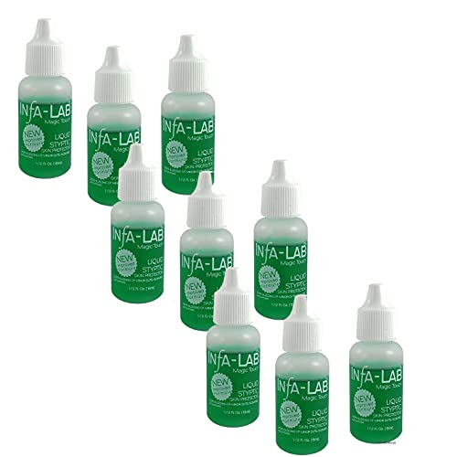 Infalab Magic Touch Liquid Styptic Skin Protector Stop Bleeding Cuts (9 pieces)