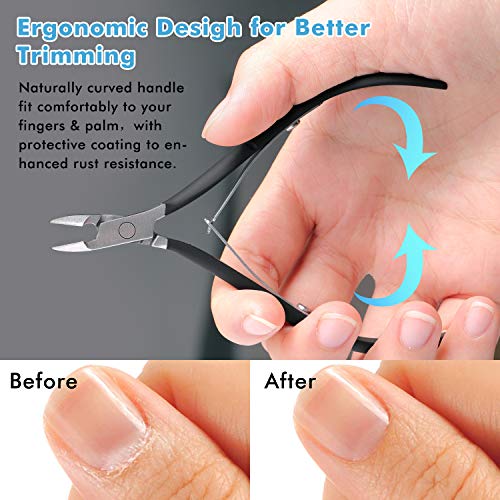 Cuticle Trimmer Professional - Stainless Steel Cuticle Nipper Professional Cu...