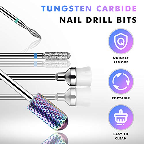 INFELING Nail Drill Bits Set - Nail Bits for Nail Drill, Efile Nail Drill Bit...
