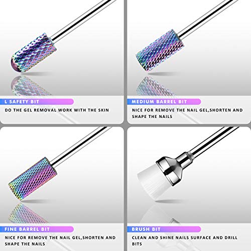 INFELING Nail Drill Bits Set - Nail Bits for Nail Drill, Efile Nail Drill Bit...
