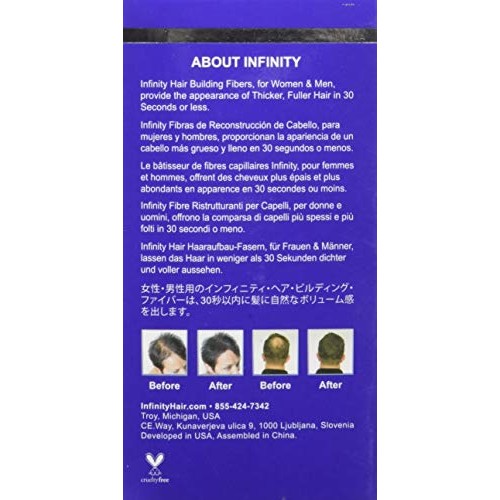 Infinity Hair Fiber - Hair Loss Concealer - Hair Thickening Fiber for Men & W...