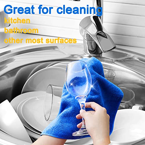 INFOK Microfiber Cleaning Cloth - 12 Pcs Premium Microfiber Towels, Highly Ab...