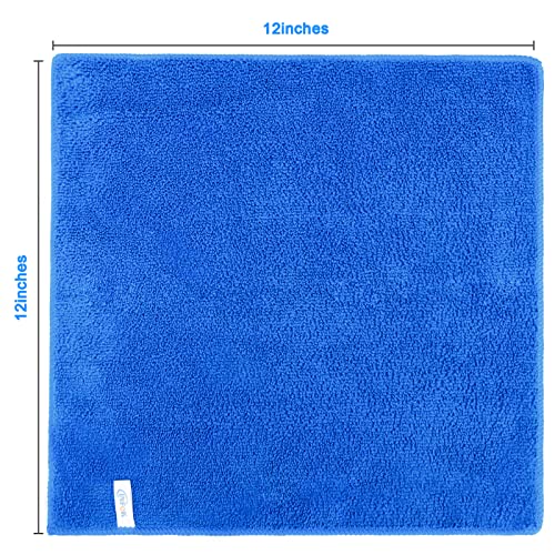 INFOK Microfiber Cleaning Cloth - 12 Pcs Premium Microfiber Towels, Highly Ab...