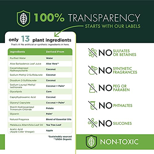 Ingreendients Vegan Shampoo and Conditioner Sulfate Free with Organic Ingredi...