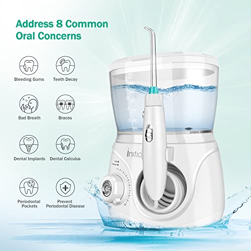 Initio Water Dental Flosser 2 Modes, 10 Adjustable Modes,Oral Irrigator with ...