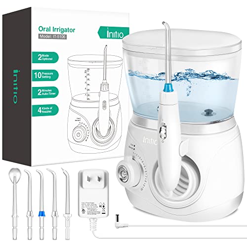 Initio Water Dental Flosser 2 Modes, 10 Adjustable Modes,Oral Irrigator with ...