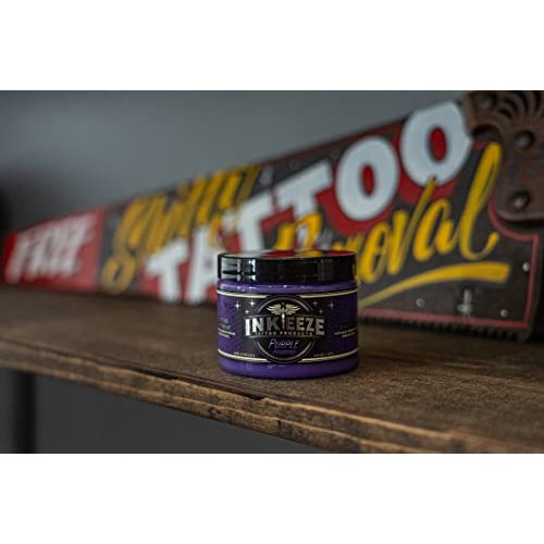 INK-EEZE Purple Tattoo Ointment for Professional Artist, Essential Oils, Petr...