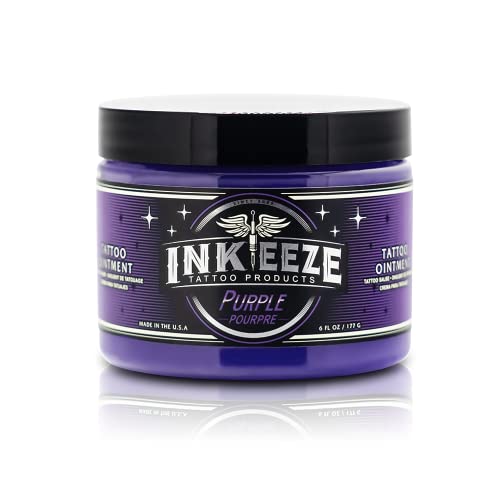 INK-EEZE Purple Tattoo Ointment for Professional Artist, Essential Oils, Petr...