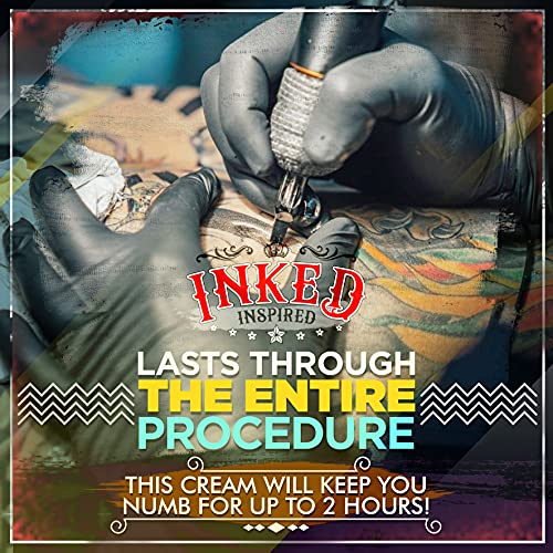Inked Inspired Tattoo Numbing Cream - Topical Anesthetic Lidocaine Cream - wi...