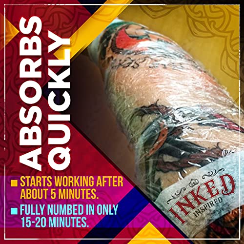 Inked Inspired Tattoo Numbing Cream - Topical Anesthetic Lidocaine Cream - wi...