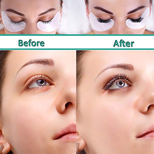 50 Pairs Under Eye Pads, Eyelash Extension Gel Patches, Lint Free DIY False L...