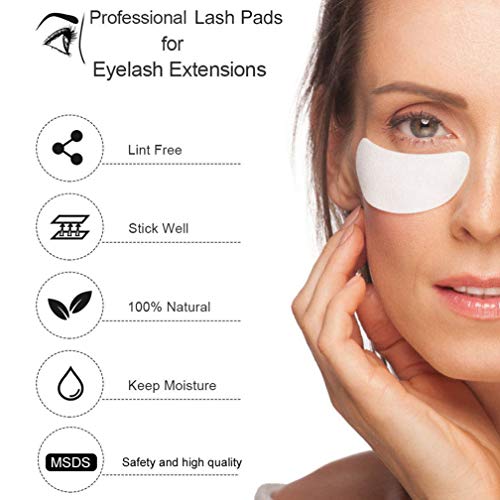 Eyelash Extension Eye Pad, 100 Pairs Under Eye Pads, Lint Free DIY False Lash...