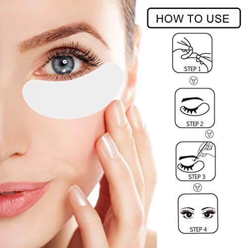 Eyelash Extension Eye Pad, 100 Pairs Under Eye Pads, Lint Free DIY False Lash...