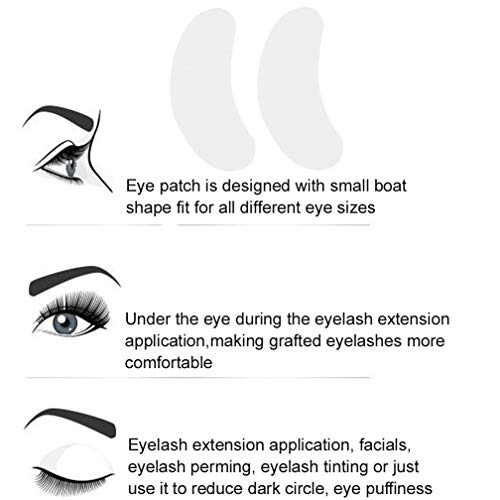 Eyelash Extension Eye Pad, 100 Pairs Under Eye Pads, Lint Free DIY False Lash...