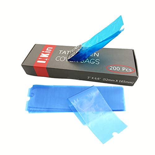 INKin Disposable Tattoo Cartridge Machine Covers 200Pcs Blue Pen Type Sleeves...
