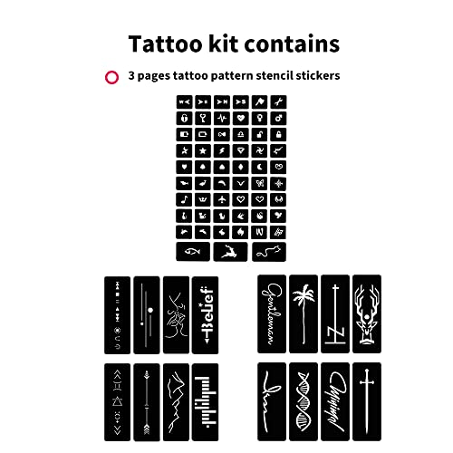 6 Bottles India Natrual Body Art Panting Temporary Tattoo Kit, Colorful Tatto...