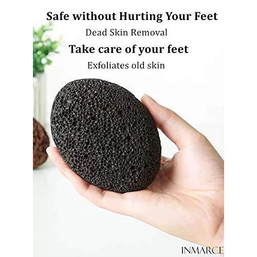 Inmarces Pumice Stone for Feet and Moisturizing Socks, Natural Earth Lava Pum...