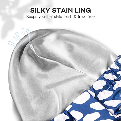 INNELO Luxury Shower Cap, Reusable Upgrade Waterproof Shower Caps for Women, ...