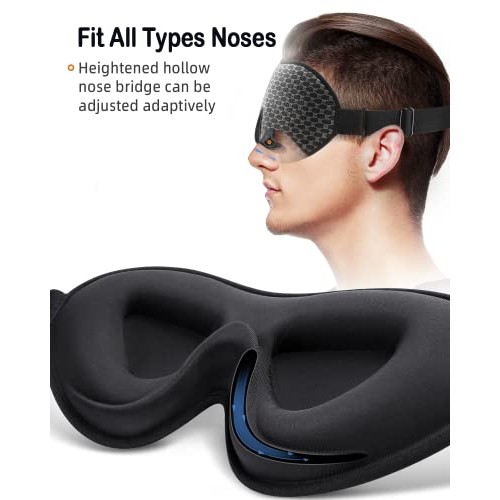 INNELO Sleep Mask, 2022 Comfortable Light Blocking Eye Mask for Men Women, 3D...