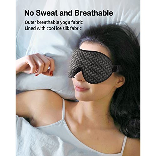 INNELO Sleep Mask, 2022 Comfortable Light Blocking Eye Mask for Men Women, 3D...