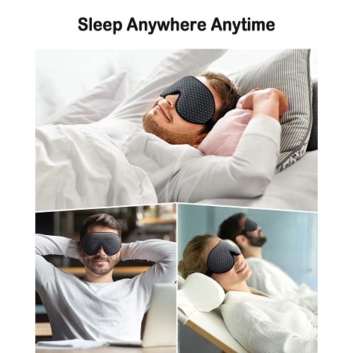 INNELO Sleep Mask, 2022 Comfortable Light Blocking Eye Mask for Men Women, 3D...