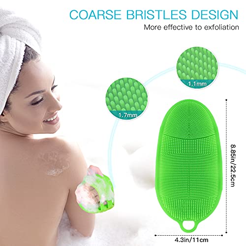 INNERNEED Food-grade Silicone Body Scrubber Soft Shower Cleansing Brush Bath ...