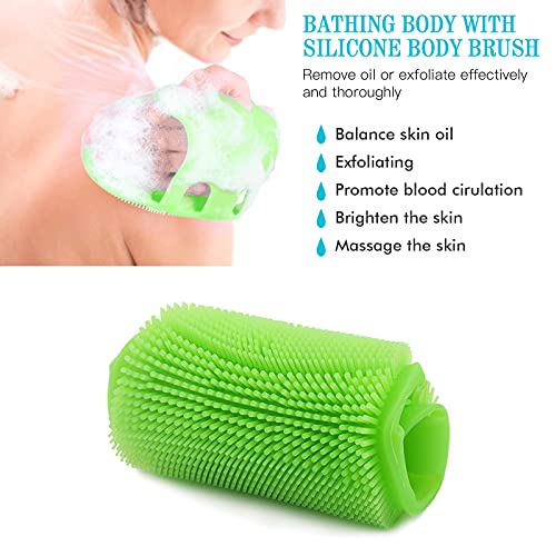 INNERNEED Food-grade Silicone Body Scrubber Soft Shower Cleansing Brush Bath ...