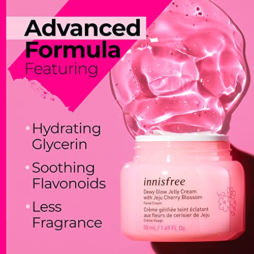 innisfree Cherry Blossom Dewy Glow Jelly Cream Face Moisturizer , 1.69 Fl Oz ...