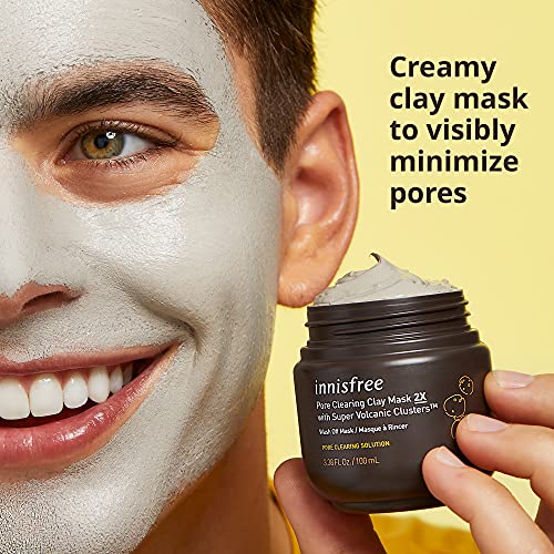innisfree Pore Clearing Clay Mask 2X Super Volcanic Clusters Face Treatment