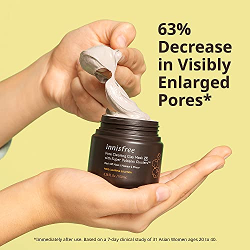 innisfree Pore Clearing Clay Mask 2X Super Volcanic Clusters Face Treatment