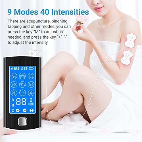 Innocareer TENS EMS Unit Muscle Stimulator, Touch Screen 3 Channels 9 Modes 4...