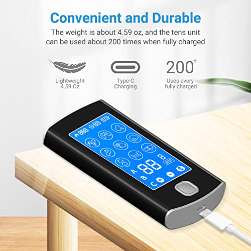 Innocareer TENS EMS Unit Muscle Stimulator, Touch Screen 3 Channels 9 Modes 4...