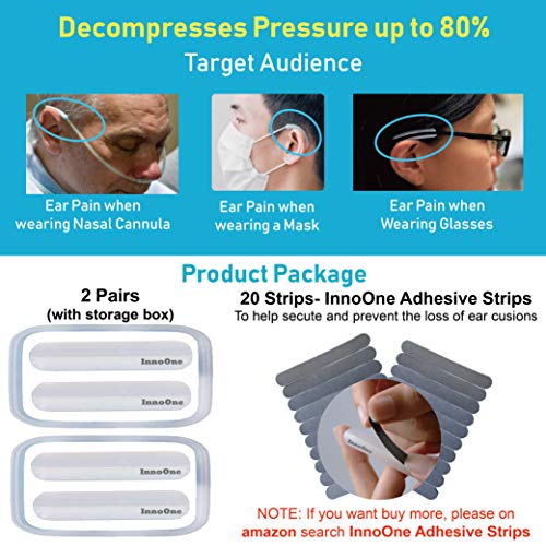 InnoOne 2 Pairs Silicone decompression ear pads for Oxygen Tubing, Face mask,...