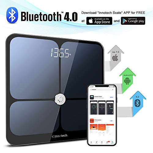 Innotech Smart Bluetooth Body Fat Scale Digital Bathroom Weight Weighing Scal...
