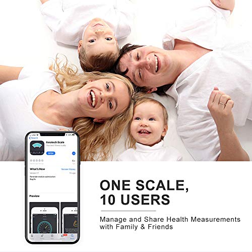 Innotech Smart Bluetooth Body Fat Scale Digital Bathroom Weight Weighing Scal...